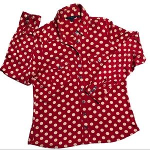 Silk Polka Dot Blouse | Western Details